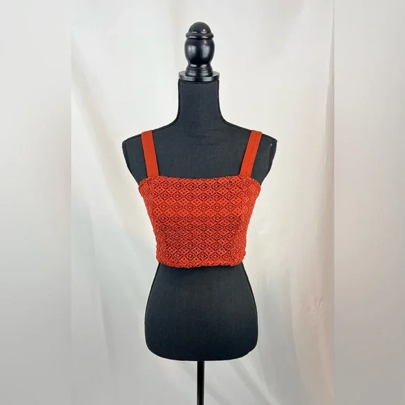 🐚2 for $20🐚 Burnt Orange Crop Top - Picture 1 of 3
